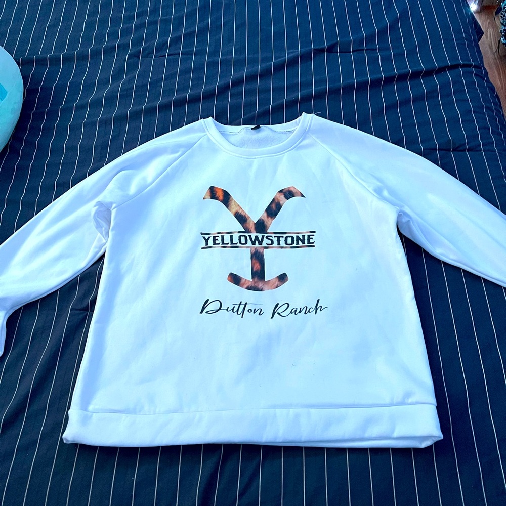 White Yellowstone Dutton Ranch Sweatshirt